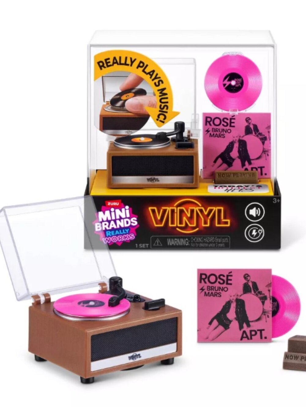 Zuru Mini Brands Vinyl Toy Record Player Really Works Sealed